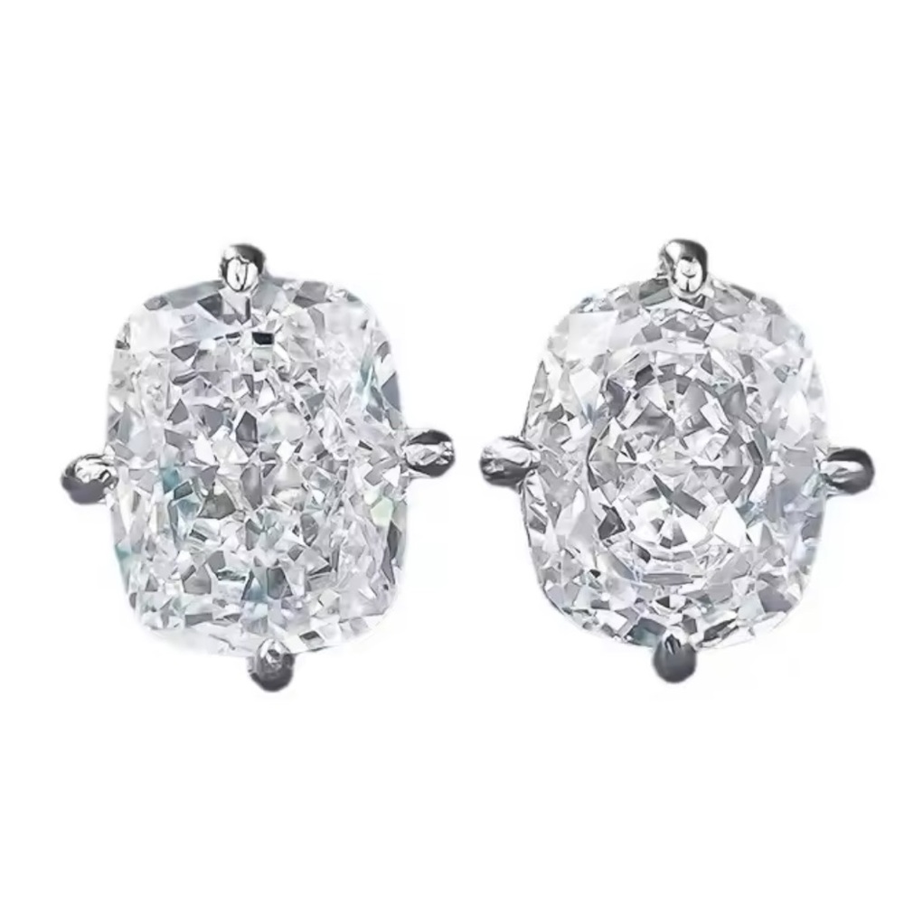 18k 2ct Radiant Studs - Picture 3 of 14